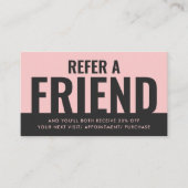 モダンおシンプルはっきりした友達の紹介参照 名刺 (正面)