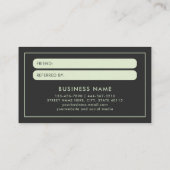 モダンおシンプルはっきりした友達の紹介参照 名刺 (裏面)