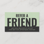 モダンおシンプルはっきりした友達の紹介参照 名刺 (正面)