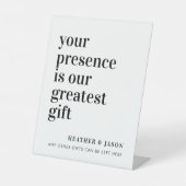 モダンお前の存在はもっとも偉大贈答表 台座サイン (正面)