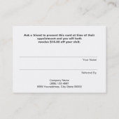 モダンお尻スフェイクケインサロンフレンドBlack参照 紹介カード (裏面)