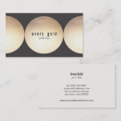 モダンお尻フェイク金ゴールドリーフ円名刺 名刺 (正面/裏面)