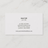 モダンお尻フェイク金ゴールドリーフ円名刺 名刺 (裏面)