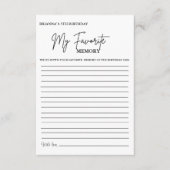 モダンお気に入りのミニマル誕生日 アドバイスカード (正面)