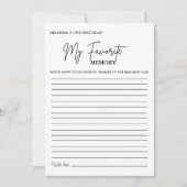 モダンお気に入りのミニマル誕生日 案内状 (正面)