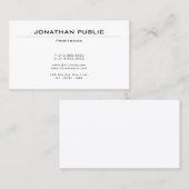 モダンお洒落エレガントデザインプロフェッショナルプレーン 名刺 (正面/裏面)