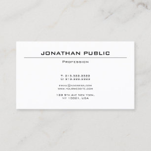 モダンお洒落エレガントデザインプロフェッショナルプレーン 名刺