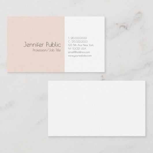 モダンお洒落エレガントプロフェッショナルの色 名刺 (正面/裏面)