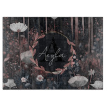 モダンお洒落エレガント花モノグラム