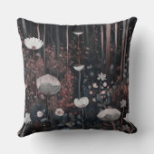 モダンお洒落エレガント花モノグラム クッション (裏面)