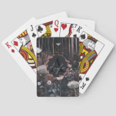 モダンお洒落エレガント花モノグラム トランプ (裏面)