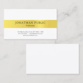 モダンお洒落エレガント金ゴールドジュエリー店 名刺 (正面/裏面)