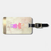 モダンお洒落カッコいい猫,《写真》ぼけ味パーソナライズされた - ラゲッジタグ (正面横)