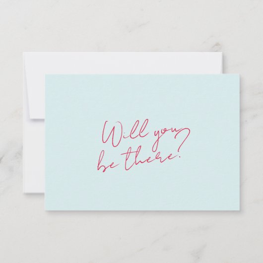 モダンお洒落カラフルファンキーレトロ結婚おもしろい 出欠カード (裏面)