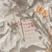 モダンお洒落カラフルフランスのレトロ結婚s 招待状