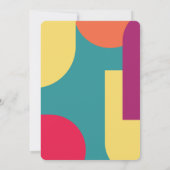 モダンお洒落カラフルブライダルシャワー 招待状 (裏面)