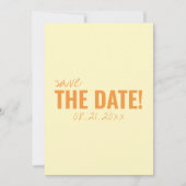 モダンお洒落カラフルユニークシ結婚ック セーブザデート (正面)