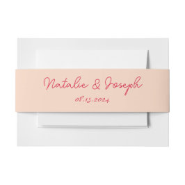 モダンお洒落カラフル結婚レトロ 招待状ベリーバンド