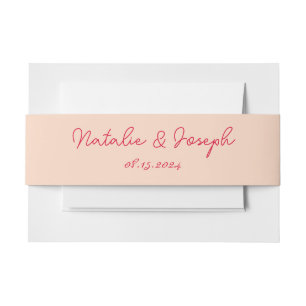 モダンお洒落カラフル結婚レトロ 招待状ベリーバンド