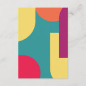 モダンお洒落カラフル結婚詳細 エンクロージャーカード (裏面)