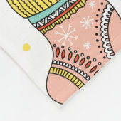 モダンお洒落クリスマスフェスティバルパターン フリースブランケット (角)