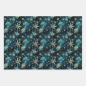 モダンお洒落クリスマス海軍 ラッピングペーパーシート (正面)