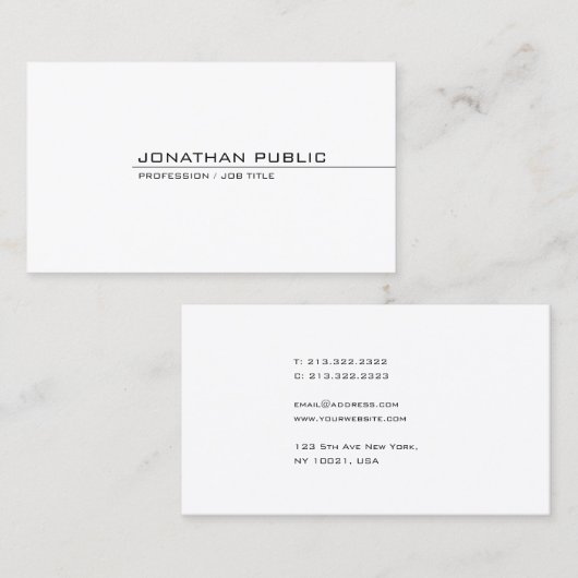 モダンお洒落テンプレート 名刺 (正面/裏面)