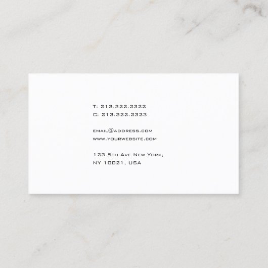 モダンお洒落テンプレート 名刺 (裏面)