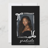 モダンお洒落トレンディー写真卒業会 招待状 (裏面)