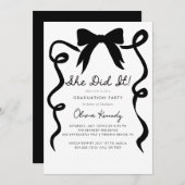 モダンお洒落トレンディー写真卒業会 招待状 (正面/裏面)