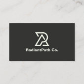 モダンお洒落プロフェッショナルはっきりした白黒 名刺 (正面)