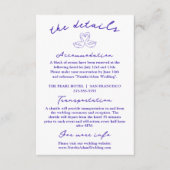 モダンお洒落レトロヴィンテージ70s結婚詳細 エンクロージャーカード (正面)