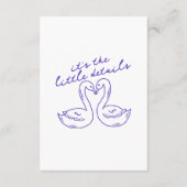 モダンお洒落レトロヴィンテージ70s結婚詳細 エンクロージャーカード (裏面)