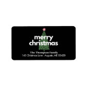 モダンお洒落差出人住所ラベル ラベル (正面)