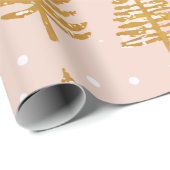モダンお洒落日木金ゴールドピンク ラッピングペーパー (ロールコーナー)