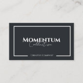 モダンお洒落白黒タイポグラフィプロフェッショナル 名刺 (正面)