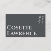 モダンお洒落練炭はっきりしたタイポグラフィ 名刺 (正面)