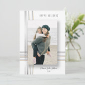 モダンお洒落金ゴールドと銀ドロップシャドウ写真 (スタンド正面)