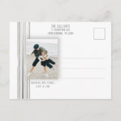 モダンお洒落金ゴールドと銀ドロップシャドウ写真 シーズンポストカード (裏面)