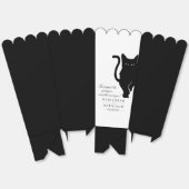モダンお洒落黒猫結婚の フェイバーボックス (見開き)