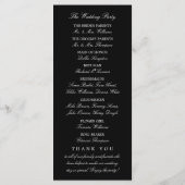 モダンお洒落黒猫結婚の プログラム (裏面)