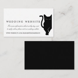 モダンお洒落Black Cat結婚 Webサイト挿入 エンクロージャーカード