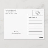 モダンお洒落Black Cat結婚's Thank You ポストカード (裏面)