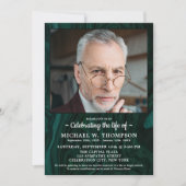 モダンお祝いの生涯の葬儀カスタム写真 招待状 (正面)