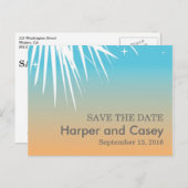 モダンお祝い日付はがきを保存 案内ポストカード (正面/裏面)