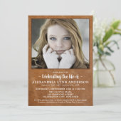 モダンお祝い・オブ・ライフカスタム写真 招待状 (スタンド正面)