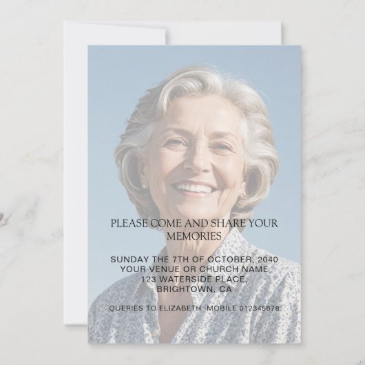 モダンお祝い 招待状 (裏面)