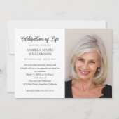 モダンお祝い 招待状 (正面)