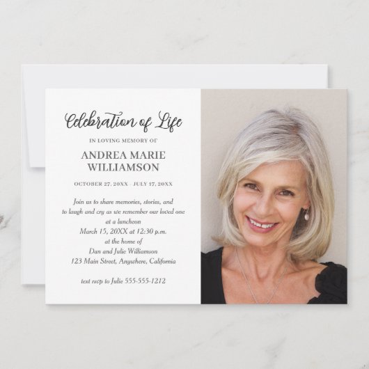 モダンお祝い 招待状 (正面)