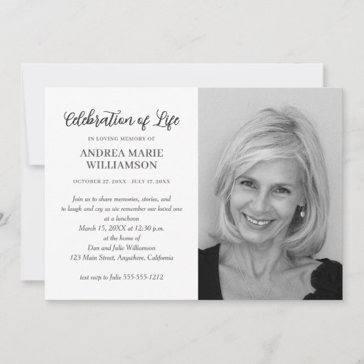 モダンお祝い 招待状 (正面)